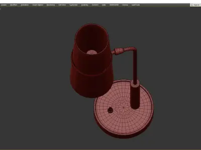 CEDAR AND MOSS CONIFER SINGLE TABLE LAMP Low-poly 3D model