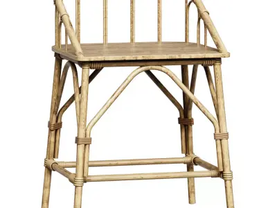 Rattan cabinet in vintage style Malu 3D model