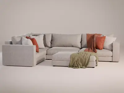 Modern corner sofa 3D Model 3D model