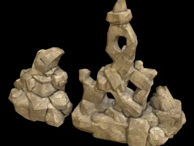 Capital - Garden - Rockery 05 3D model