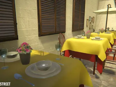 Italian street - modular city 3D model