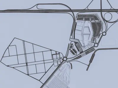 Urban Area 10  Low-poly 3D model