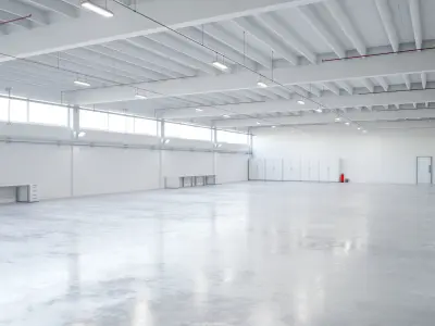 Industrial Hangar Hall Interior 6b  Low-poly 3D model