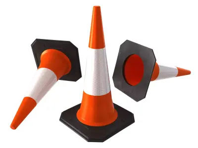 Traffic cone 3D model 21
