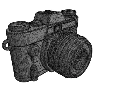 Detailed Vintage Film Camera Low-poly 3D model