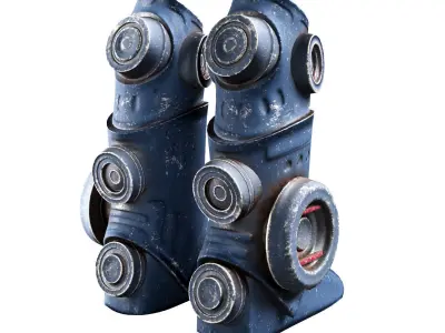 Sci-Fi Boots Low-poly 3D model