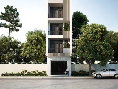 HOUSE EXTERIOR 3DMODEL - V-RAY RENDERING 3D model