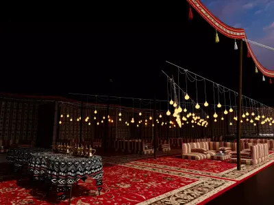 Traditional tent Bayt Al-Shaar 3D model