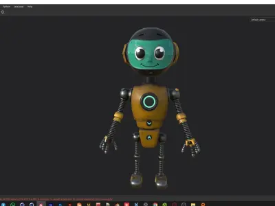 Favory - Cute and Functional 3D Robot Model Rigged Animated Low-poly 3D model