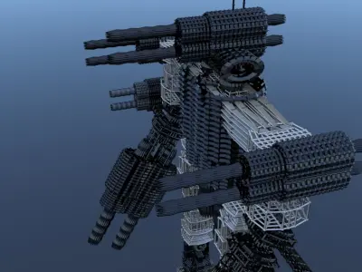 Robot Cyborg Game Character SciFi 3D model