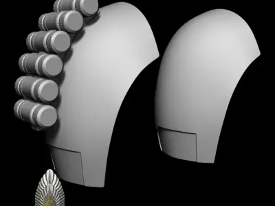 Mandalorian Shoulder Armor  Star Wars  3D DIGITAL DOWNLOAD 3D print model