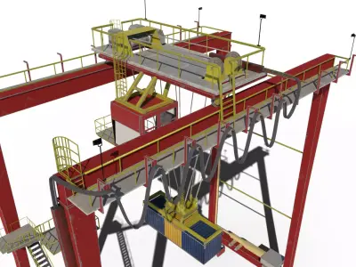 Port Crane 3D model