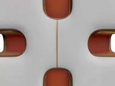 Modern Modular Cube Ottoman Low-poly 3D model