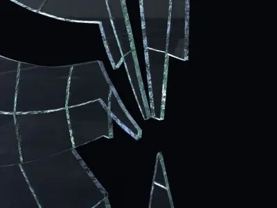 Broken Glass Asset Pack 3D model