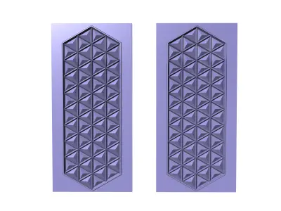 decorative engraved panel and door 004 for 3d print and cnc  3D print model
