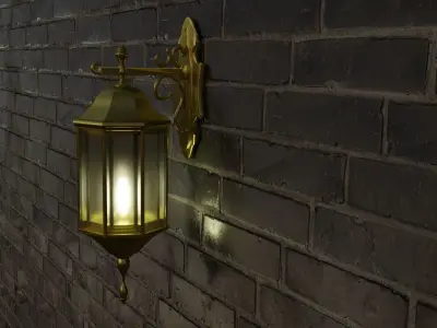 Street Wall Lamp 3D model