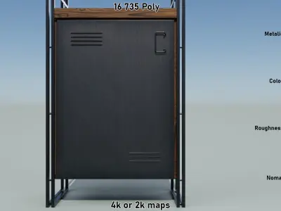 Shelf Manchester Door Low-poly 3D model
