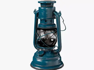Kerosene lamp Low-poly 3D model get