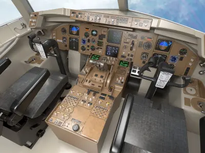  Boeing 757 Cockpit 