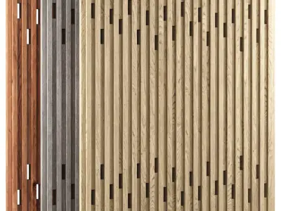 Wooden panel V1  Low-poly 3D model