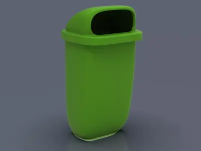 Bus stop Trash bin 3D print model by InterGalacticSupplyYard