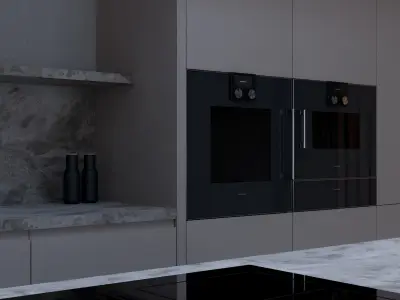 Kitchen interior scene 3D model
