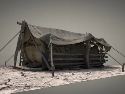 Survival Tent v6 3D model