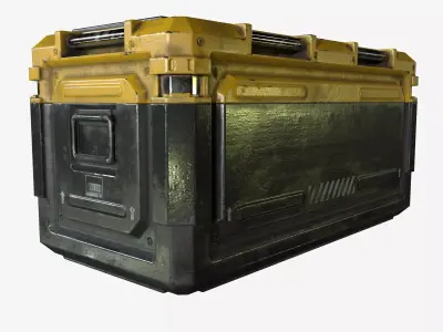 Sci Fi Industrial Crate Game Ready PBR Textures  Low-poly 3D model
