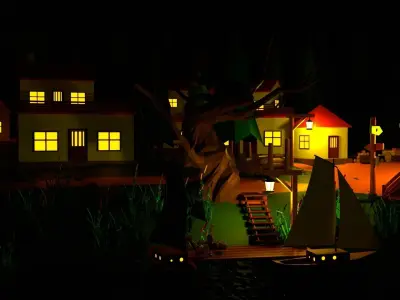 Environment Low-poly 3D model