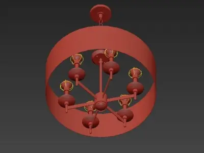 Currey and Company 9299 Bering 6 Light Chandelier 3D model