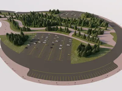 public park-Private Park Landscape Urban 3D model