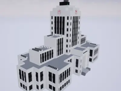 Central City Police Department CCPD from The Flash  Low-poly 3D model