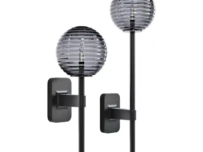 Astro lighting tacoma single-single grande rbbed glass 3D model