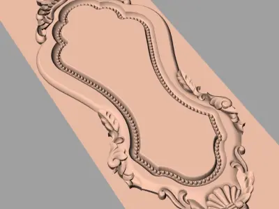 European furniture 3D relief models for CNC wood engraving E224 3D model