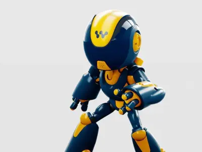 TOY BOT HUMOND  RIGGED 3D model