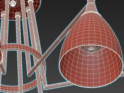 lumion-oliver-4494 light chandelier with brass accents 3D model