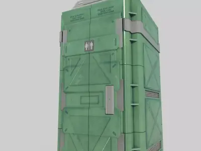 Simple mobile toilet 3D model