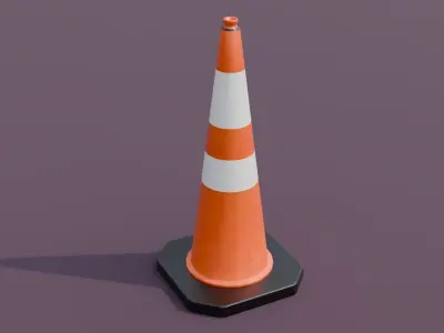 Road asset pack Low-poly 3D model