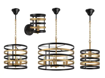 735 Epsilon Lightstar Collection of Loft Lamps 3D Model Pack