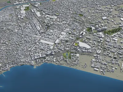 Accra - City 3D Model Low-poly 3D model