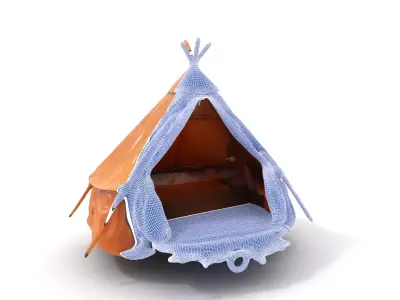 Desert Camp Tent model pack Low-poly 3D model