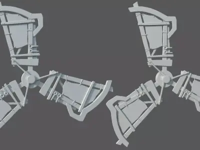 Junk Windmill Prop Low-poly 3D model