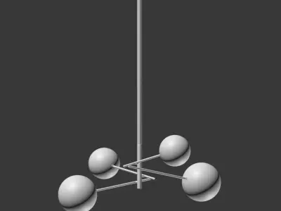 Bolle Gallotti 4 Light Chandelier 3D model