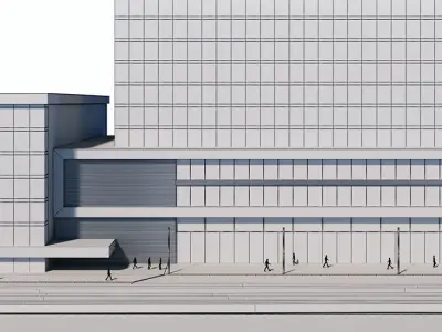 Office building Day Night 3D model