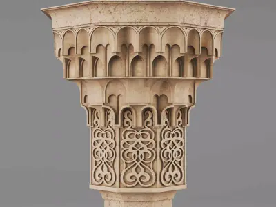 Muqarnas Architectural Column 005 3D model