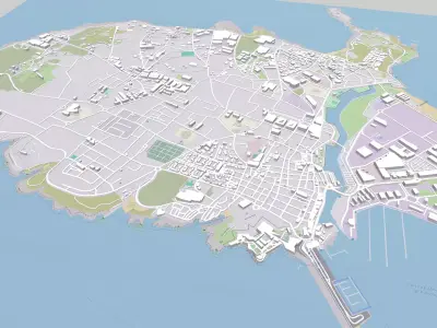 Cityscape Peniche Portugal 3D model