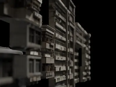 Modular High Rise Buildings 3D model