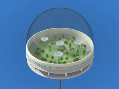 Futuristic Architecture Skyscraper 09 3D model