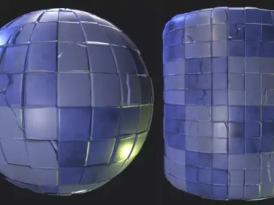 Stylized Floor Tiles Material 08 Texture