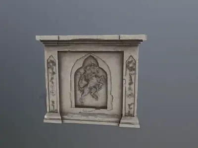 column  Low-poly 3D model